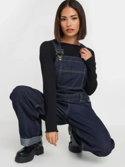 PixieGirl Petite Blue Straight Leg Dungarees Hot