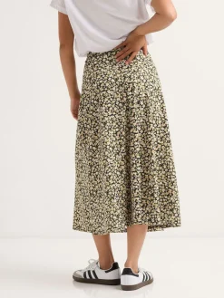 PixieGirl Petite Green Petite Self Belted Midi Skirt Outlet