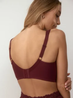 Next F-K Ultimate Comfort Cup Padded Strap Non Pad Non Wired Bra with Side Support Plum Purple Hot