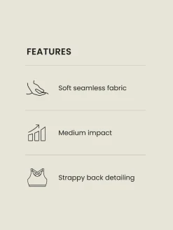 Next Seamless Strappy Sports Bra Plum Purple Sale