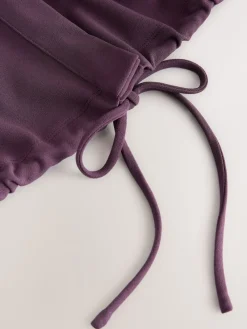 Next V-Neck Short Sleeved Tie Waist Top Plum Purple New