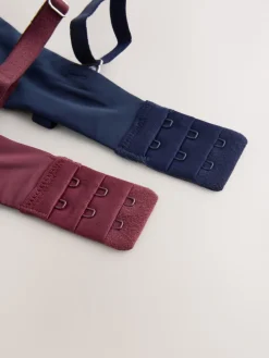 Next A-E Push Up Padded Non Wired Smoothing Bras 2 Pack Plum Purple/Navy Discount