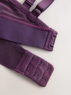 Next Bralette DD+ Ultimate Comfort Non Wire Bralettes 2 Pack Plum Purple/White New