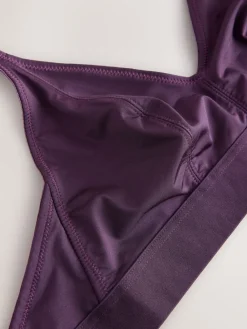 Next Bralette DD+ Ultimate Comfort Non Wire Bralettes 2 Pack Plum Purple/White New