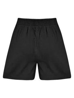 Pour Moi Bree High Waist Elasticated Shorts Black Clearance