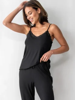 Pour Moi Cami Sofa Loves Lace Soft Hidden Support Pyjama Top Black Online