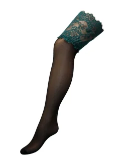 Pour Moi Deep Eyelash 15 Denier Lace Hold-Ups Black Discount