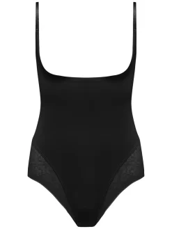 Pour Moi Effortless Tummy Control Wear Your Own Bra Body Shapewear Black Discount