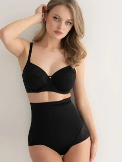 Pour Moi Effortless Shapewear Tummy Control High Waist Briefs Black Outlet