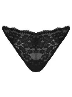 Pour Moi G-String Fleur Cheeky V-Shaped Knickers Black Outlet