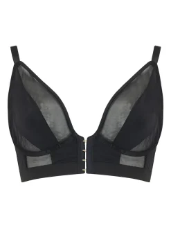 Pour Moi India Front Fastening Underwired Bralette Black