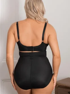 Pour Moi Lingerie Hourglass Shapewear Firm Tummy Control High Waist Knickers Black