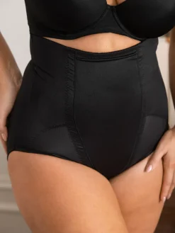 Pour Moi Lingerie Hourglass Shapewear Firm Tummy Control High Waist Knickers Black