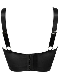 Pour Moi Non Padded India Embroidery Underwired Bustier Bra Black Online