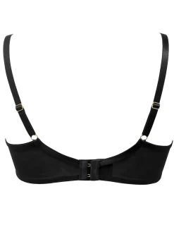 Pour Moi Non-Padded India Eyelash Lace Bra Black Clearance