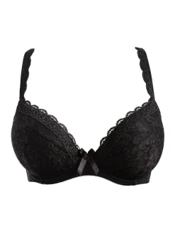Pour Moi Black Padded Rebel Bra Clearance