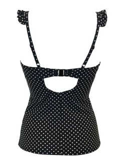 Pour Moi Sicily Lightly Padded Underwired Tankini Top Black Outlet