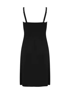 Pour Moi Black Sofa Loves Lace Knee Length Soft Jersey Chemise New