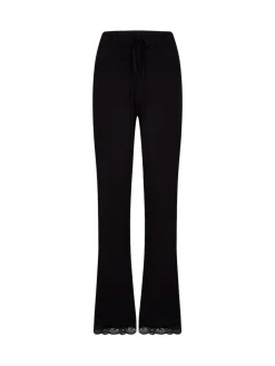 Pour Moi Trouser Sofa Loves Lace Soft Jersey Pyjama Bottoms Black