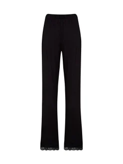Pour Moi Trouser Sofa Loves Lace Soft Jersey Pyjama Bottoms Black