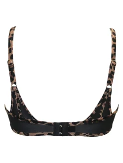 Pour Moi Black/Leopard Non Padded Underwired India Leopard Embroidered Bra Hot