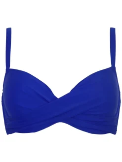 Pour Moi Blue Balcony Free Spirit Bikini Top Outlet