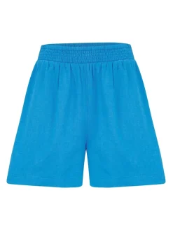 Pour Moi Bree High Waist Elasticated Shorts Blue Best