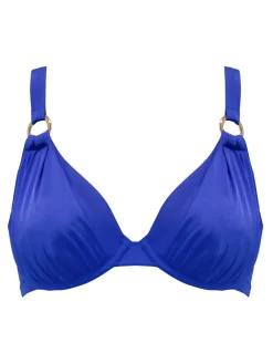 Pour Moi Non Padded Underwired Samoa Bikini Top Blue Discount