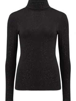 Pour Moi Roll Neck Second Skin Thermal Glitter Black Sale