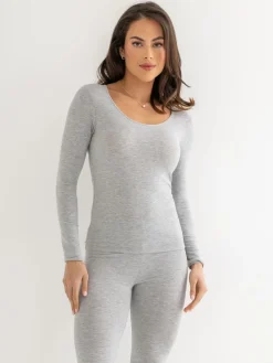 Pour Moi Grey Long Sleeve Second Skin Thermal Hot