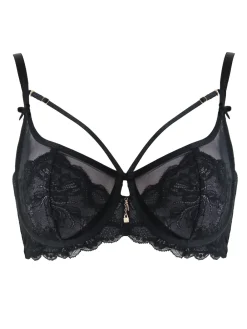 Pour Moi Non Padded Desire Lightly Underwired Bra Grey Hot