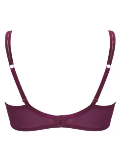 Pour Moi Magenta/Pink Non Padded Sonnet Two Tone Lace Bra New