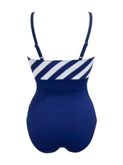 Pour Moi High Line V-Neck Control Swimsuit Navy Outlet