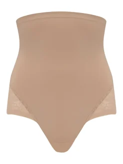 Pour Moi Effortless Shapewear Tummy Control High Waist Briefs Nude New