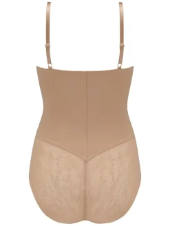 Pour Moi Effortless Tummy Control Wear Your Own Bra Body Shapewear Nude Outlet