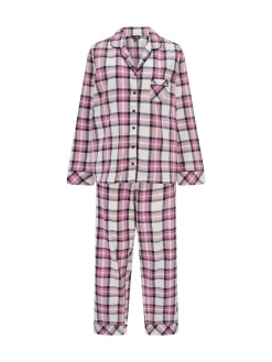 Pour Moi Cosy Check Brushed Cotton Pyjamas Gift Set Pink Best