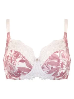 Pour Moi Non Padded Bliss Printed Mesh Side Support Bra Pink Online