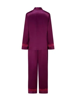 Pour Moi Dusk Satin and Lace Cuban Collar Pyjamas Set Purple Best