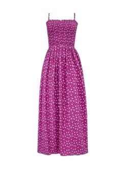 Pour Moi Purple Spot Strapless Shirred Bodice Woven Maxi Beach Dress Best