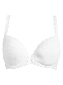 Pour Moi White Padded Rebel Bra Outlet