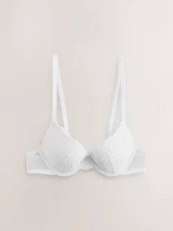 Next Praline Nude & White Push Up Plunge Lace Bras 2 Pack Praline Nude & White Clearance