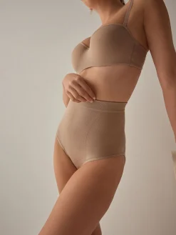 Next High Waist Brief Seamless Firm Tummy Control Shaping Briefs Praline Nude Best