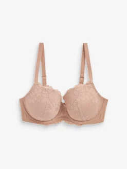 Next Pad Balcony DD+ Lace Bra Praline Nude Discount
