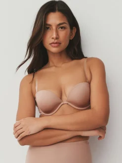 Next Strapless A-E Clear Back Smoothing Strapless Bra Praline Nude Sale