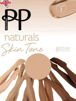 Pretty Polly Natural 8 Denier Skin Tone Tights 2 Pack Clearance