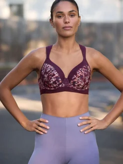 Next B-G Active Sports High Impact Dry Tech Full Cup Wired Bra Print