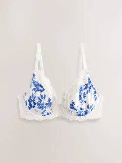 Next Print/Plain DD+ Non Pad Plunge Microfibre & Lace 2 Pack Bras Discount