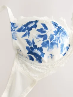 Next Print/Plain DD+ Non Pad Plunge Microfibre & Lace 2 Pack Bras Discount