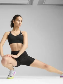 Puma Black Womens Velocity 5" Tight Running Shorts Outlet