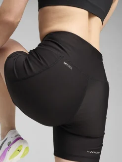 Puma Black Womens Velocity 5" Tight Running Shorts Outlet